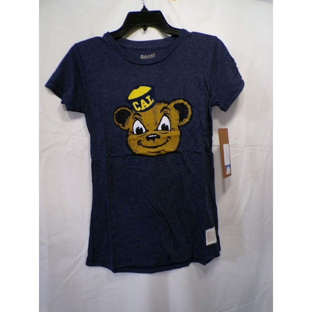 The Original Retro Brand Women's S Navy Cal Oski Bear Graphic T Shirt